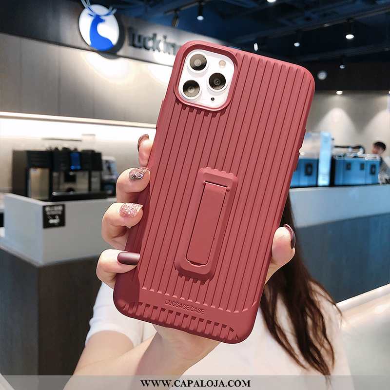 Capa iPhone 11 Pro Tendencia Minimalista Feminino Fosco Vermelho, Capas iPhone 11 Pro Soft Venda