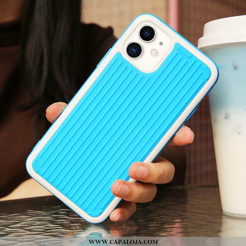 Capa iPhone 11 Soft Tendencia Completa Telemóvel Azul, Capas iPhone 11 Protetoras Baratos