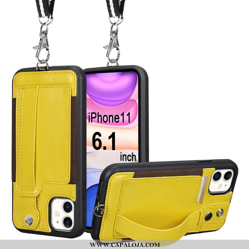 Capa iPhone 11 Super Completa Feminino De Grau Amarelo, Capas iPhone 11 Cordao Comprar