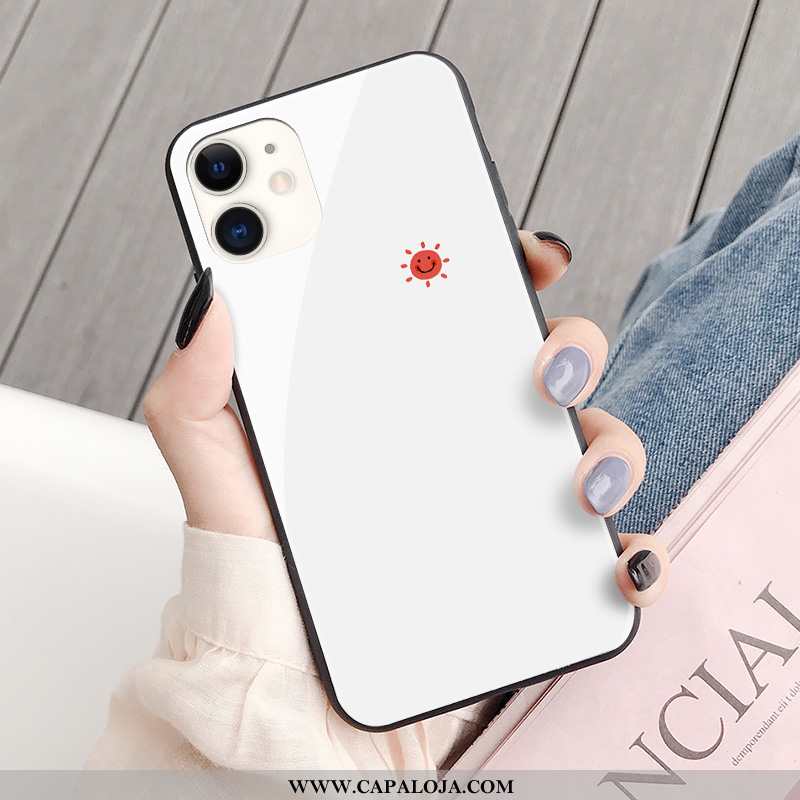 Capa iPhone 11 Vidro Masculino Branco Cases, Capas iPhone 11 Estilosas Promoção