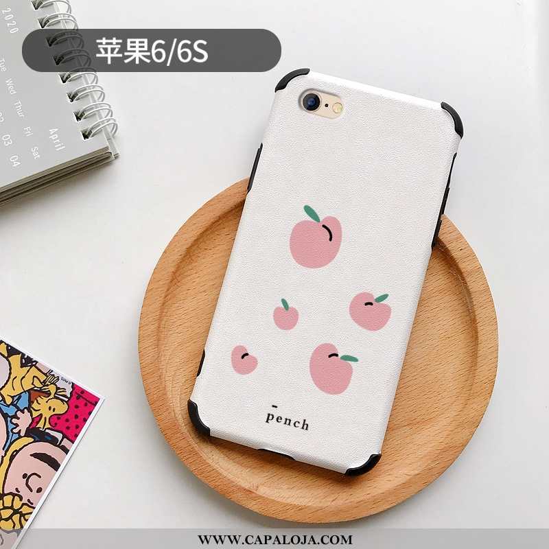 Capa iPhone 6/6s Plus Silicone Malha Bonitos Antiqueda Branco, Capas iPhone 6/6s Plus Estilosas Onli