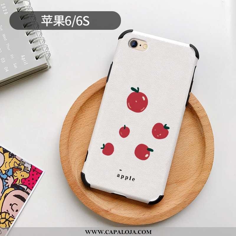 Capa iPhone 6/6s Plus Silicone Malha Bonitos Antiqueda Branco, Capas iPhone 6/6s Plus Estilosas Onli