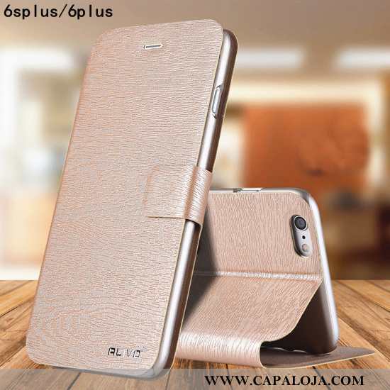 Capa iPhone 6/6s Plus Tendencia Couro Completa Antiqueda Rosa, Capas iPhone 6/6s Plus Protetoras Bar