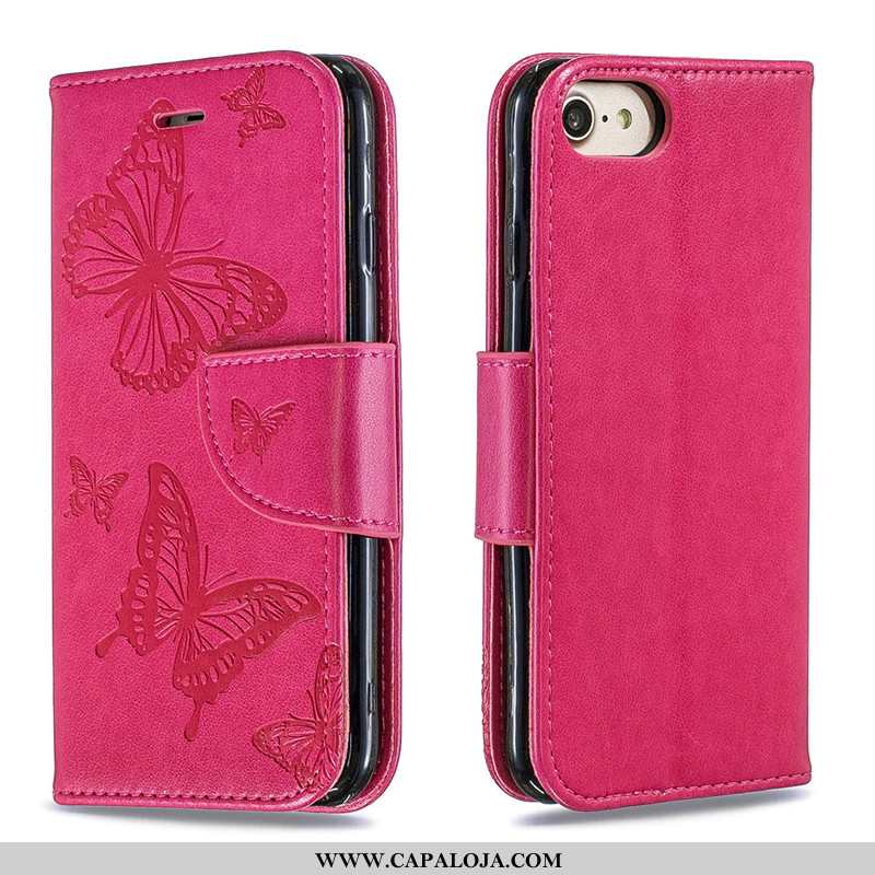 Capa iPhone 7 Cordao Borboleta Lisas Feminino Rosa, Capas iPhone 7 Couro Promoção