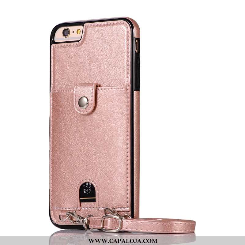 Capa iPhone 7 Cordao Pu Protetoras Dourada Dourado, Capas iPhone 7 Couro Barato