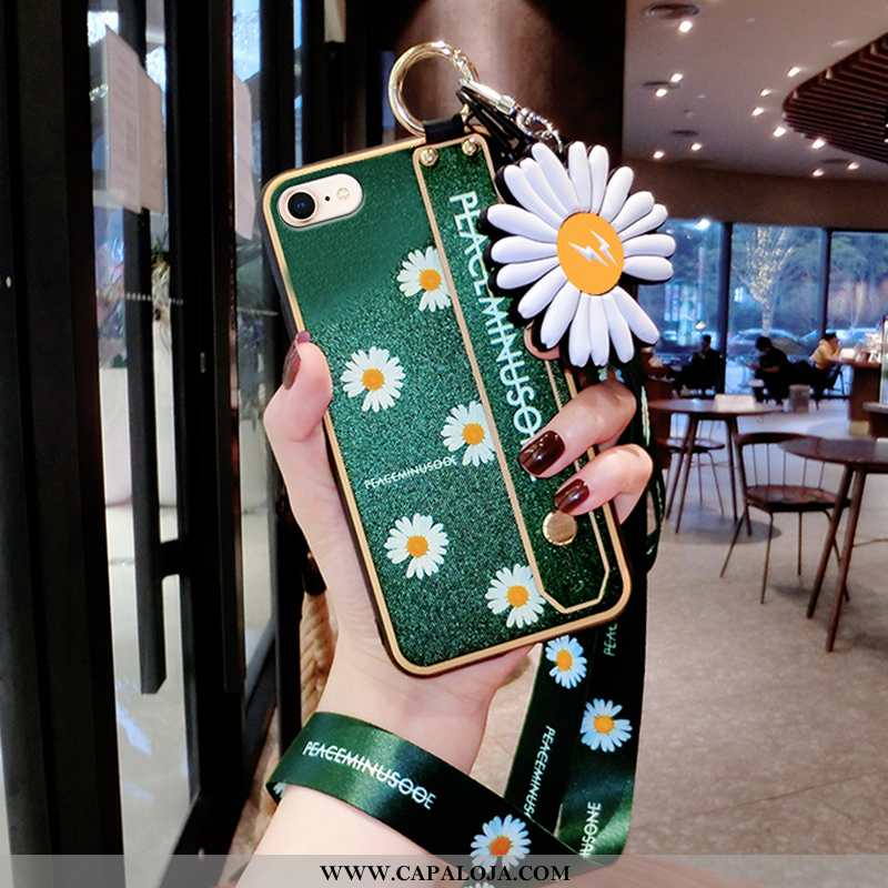 Capa iPhone 7 Cordao Vermelha Criativas Crisântemo Verde, Capas iPhone 7 Personalizado Barato