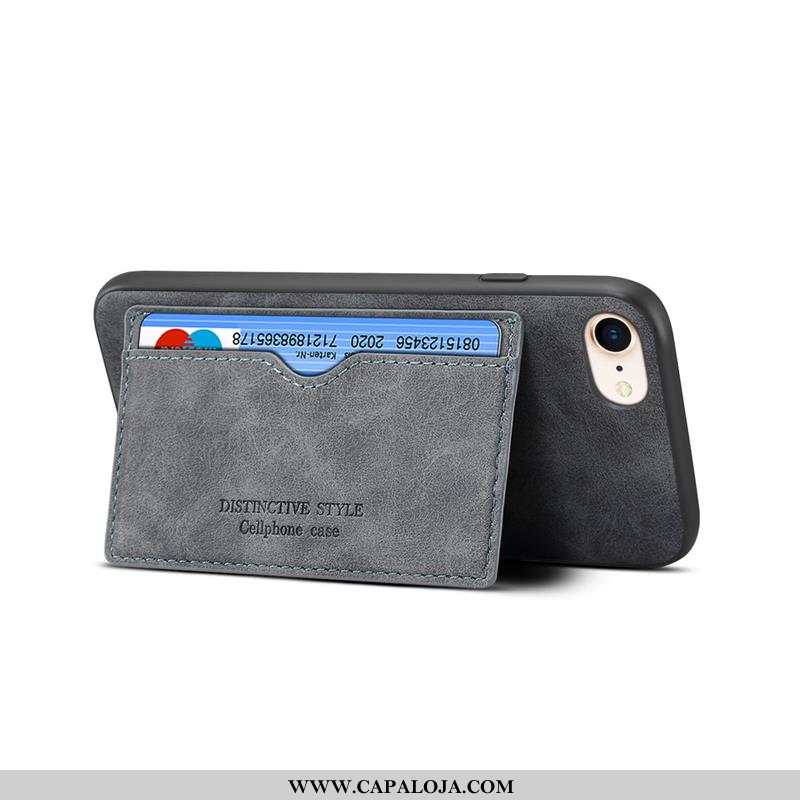 Capa iPhone 7 Fosco Telemóvel Antiqueda Suporte Castanho, Capas iPhone 7 Couro Baratas