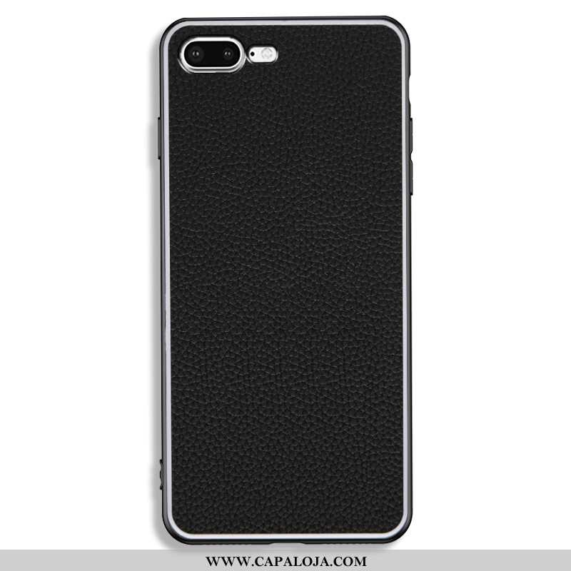 Capa iPhone 7 Plus Slim Cases Telemóvel Lisas Preto, Capas iPhone 7 Plus Couro Promoção