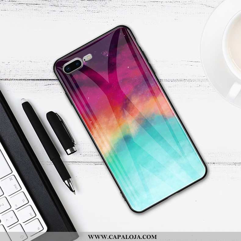 Capa iPhone 7 Plus Vidro Cases Feminino Telemóvel Colorido, Capas iPhone 7 Plus Protetoras Barato