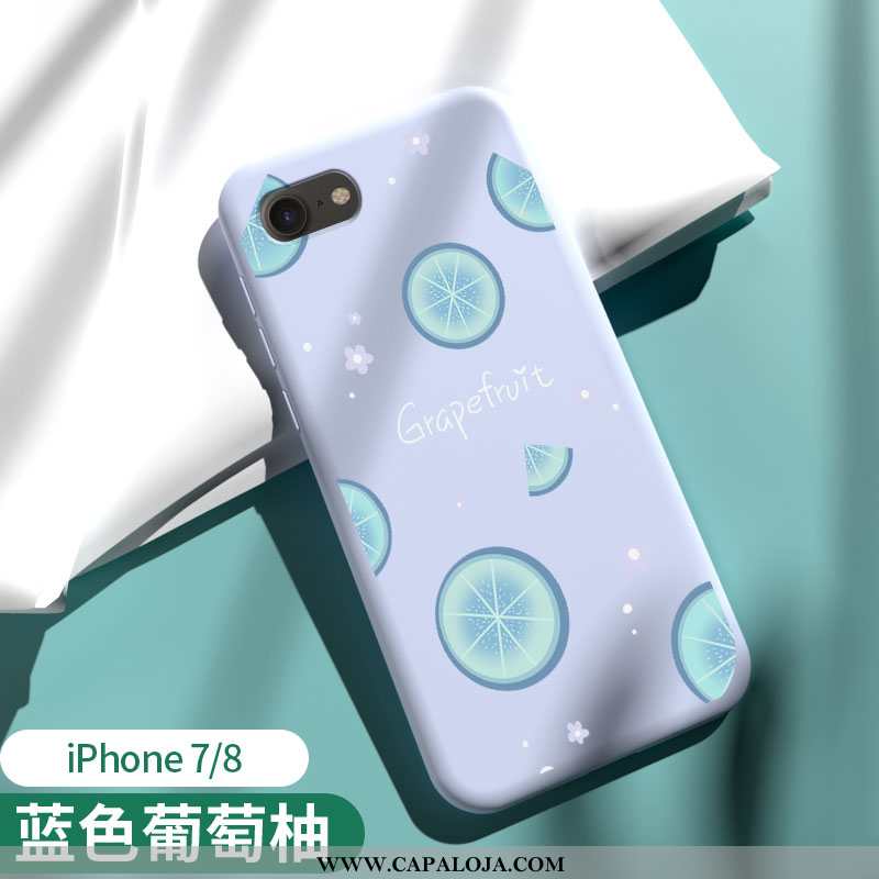 Capa iPhone 7 Protetoras Tendencia Feminino Soft Verde, Capas iPhone 7 Silicone Baratos