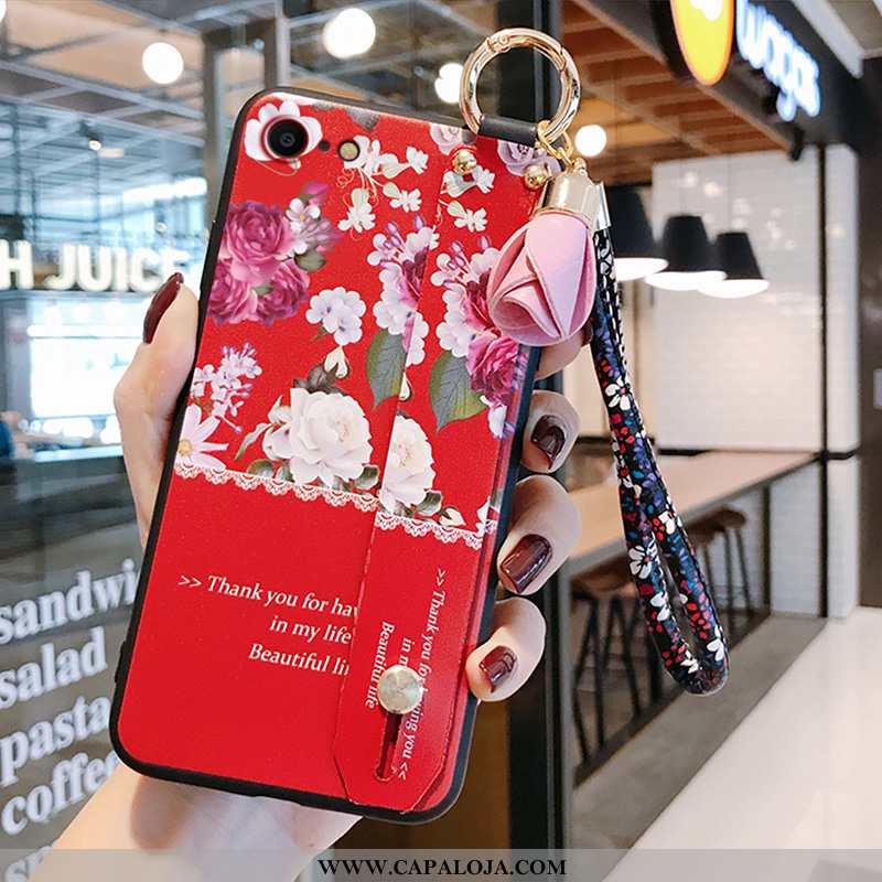 Capa iPhone 7 Silicone Antiqueda Cases Criativas Vermelho, Capas iPhone 7 Personalizado Barato