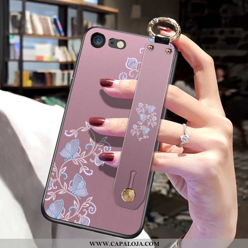 Capa iPhone 7 Silicone Completa Antiqueda Roxa Roxo, Capas iPhone 7 Promoção