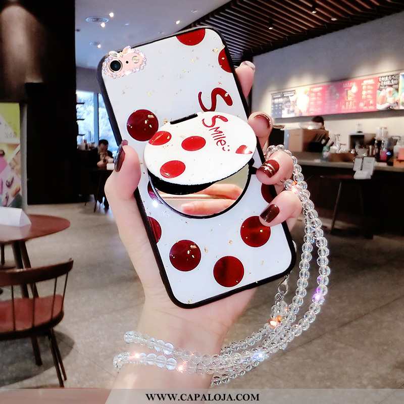 Capa iPhone 7 Tendencia Criativas Completa Strass Vermelho, Capas iPhone 7 Protetoras Promoção