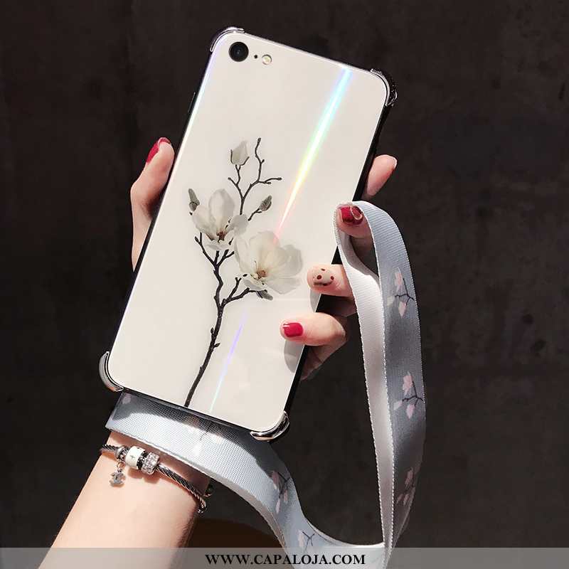 Capa iPhone 7 Vidro Malha Criativas Feminino Branco, Capas iPhone 7 Personalizada Venda