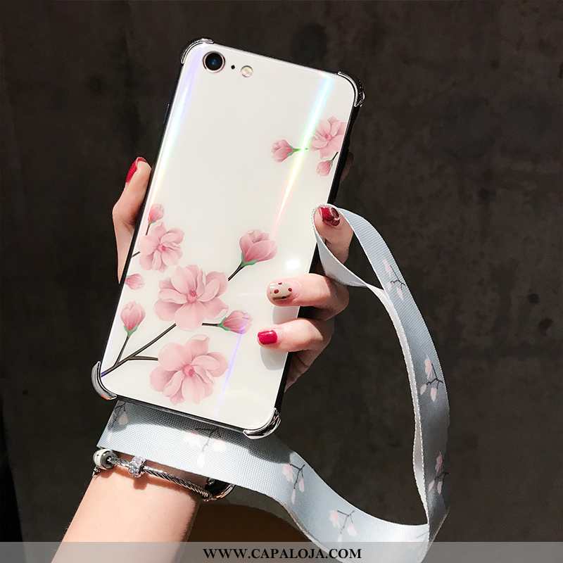 Capa iPhone 7 Vidro Malha Criativas Feminino Branco, Capas iPhone 7 Personalizada Venda