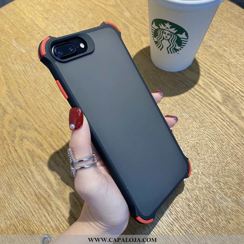 Capa iPhone 8 Plus Fosco Malha De Grau Simples Vermelho, Capas iPhone 8 Plus Silicone Baratas