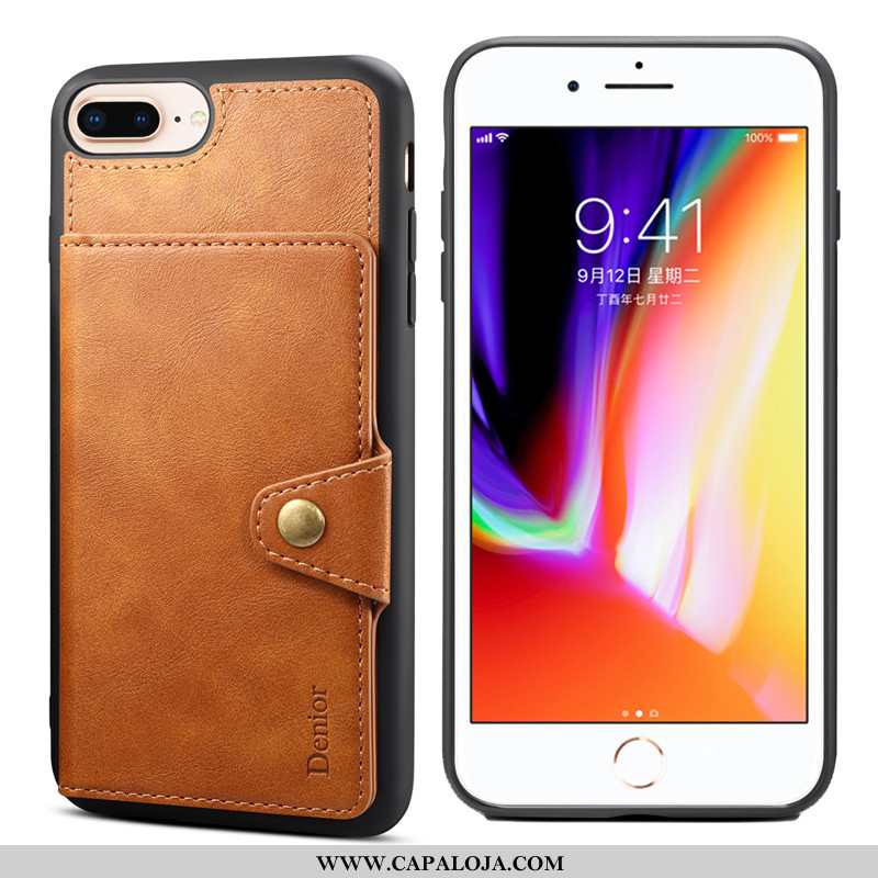 Capa iPhone 8 Plus Soft Cases Suporte Antiqueda Vermelho, Capas iPhone 8 Plus Protetoras Promoção