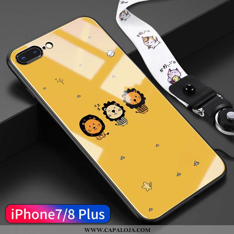 Capa iPhone 8 Plus Super Vermelha Telemóvel Tendencia Amarelo, Capas iPhone 8 Plus Silicone Barato