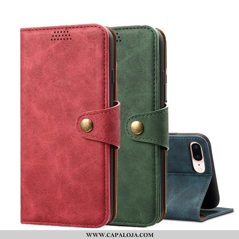 Capa iPhone 8 Plus Tendencia Antiqueda Couro Telemóvel Vermelho, Capas iPhone 8 Plus Soft Comprar