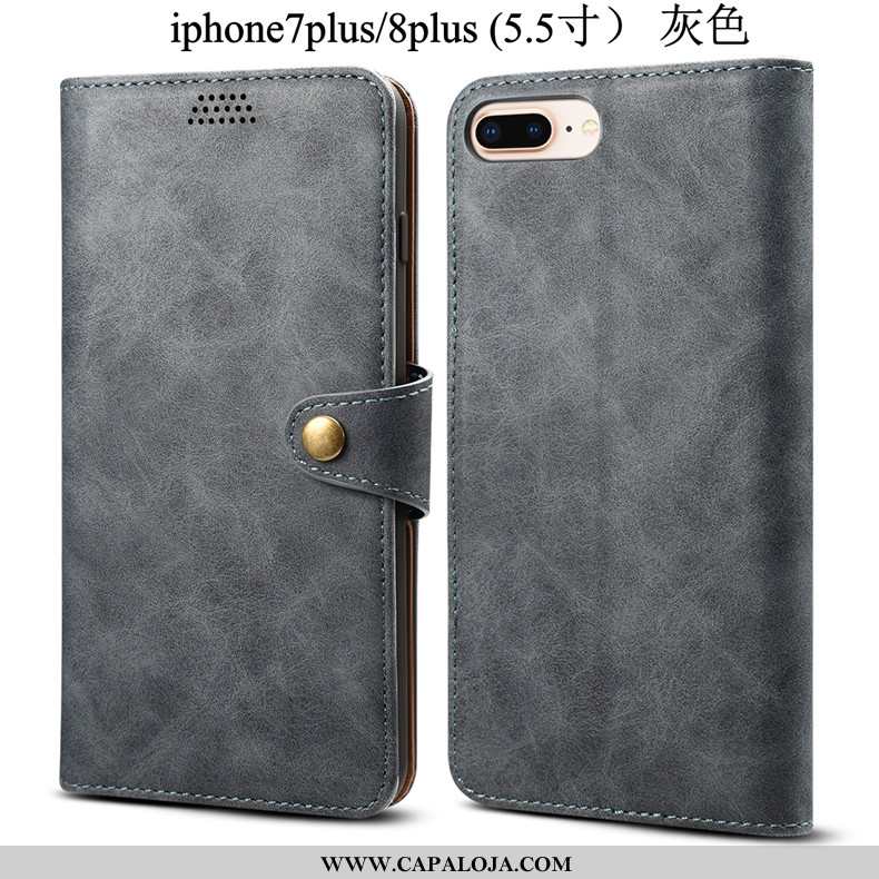 Capa iPhone 8 Plus Tendencia Antiqueda Couro Telemóvel Vermelho, Capas iPhone 8 Plus Soft Comprar