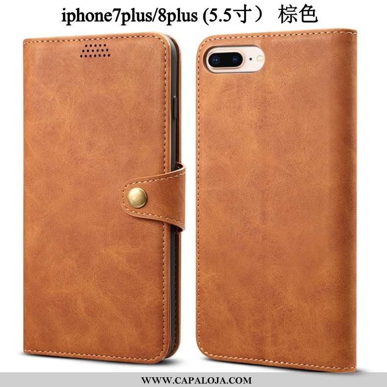 Capa iPhone 8 Plus Tendencia Antiqueda Couro Telemóvel Vermelho, Capas iPhone 8 Plus Soft Comprar