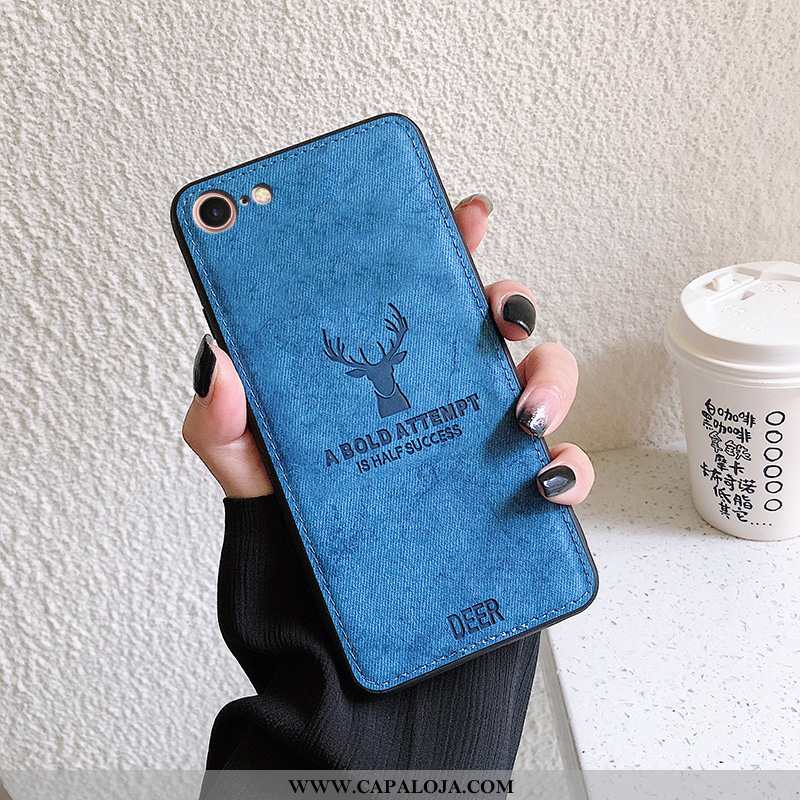 Capa iPhone 8 Silicone Pano Vermelha Telemóvel Cinza, Capas iPhone 8 Personalizada Online