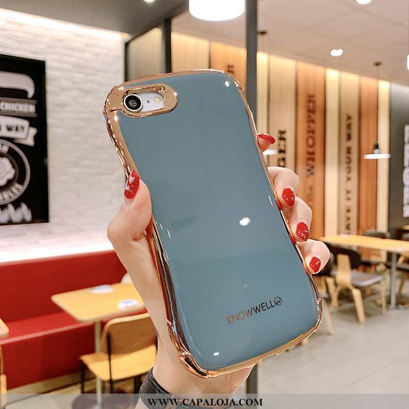 Capa iPhone 8 Silicone Protetoras Simples Telemóvel Azul, Capas iPhone 8 Tendencia Comprar