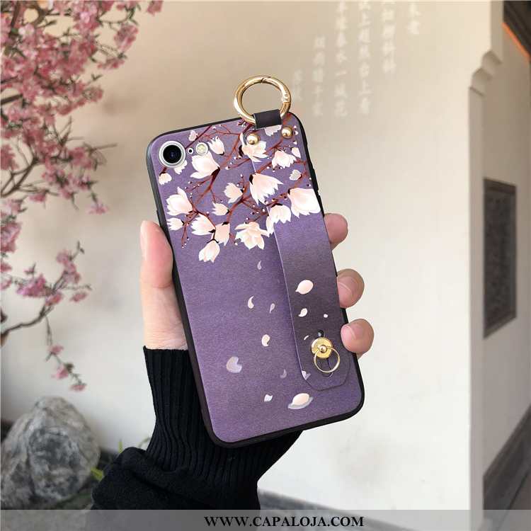 Capa iPhone 8 Soft Roxa Tendencia Floral Roxo, Capas iPhone 8 Protetoras Online