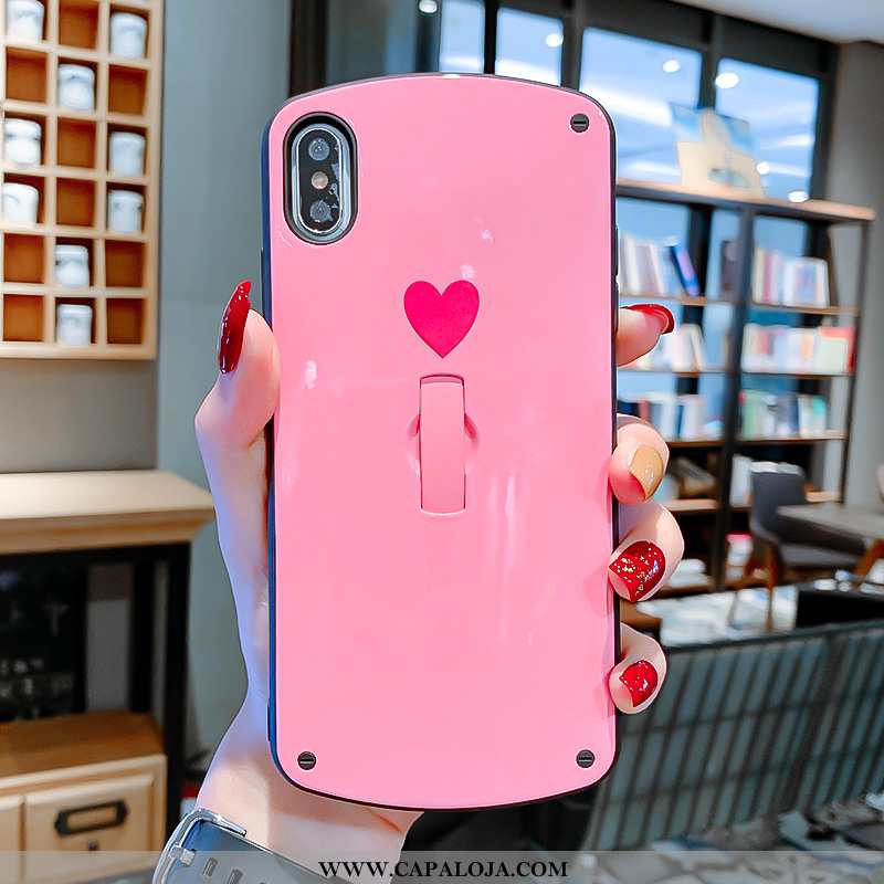 Capa iPhone X Criativas Antiqueda Feminino Personalizada Rosa, Capas iPhone X Tendencia Comprar