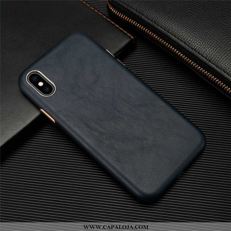 Capa iPhone X Personalizada Antiqueda Telemóvel Cases Preto, Capas iPhone X Couro Legitimo Barato