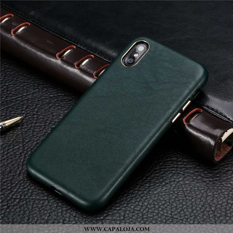 Capa iPhone X Personalizada Antiqueda Telemóvel Cases Preto, Capas iPhone X Couro Legitimo Barato