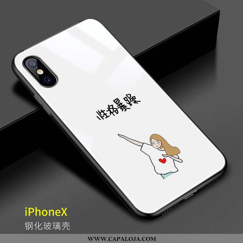 Capa iPhone X Personalizada Casal Masculino Minimalista Branco, Capas iPhone X Criativas Baratas