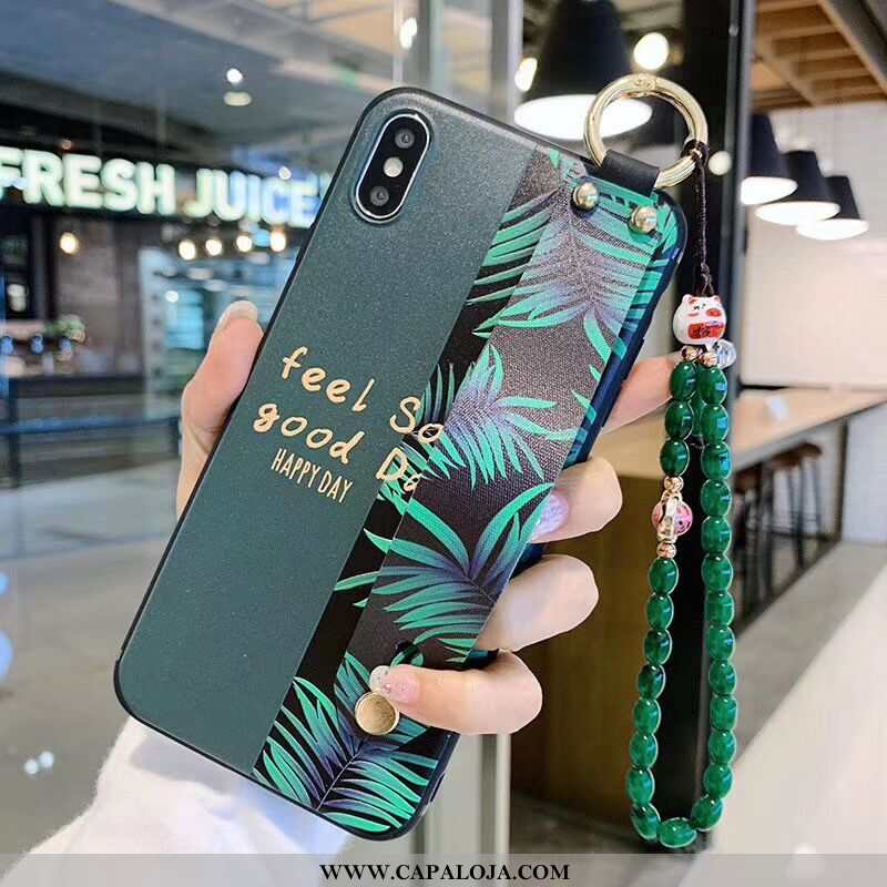 Capa iPhone X Protetoras Cases Criativas Antiqueda Verde, Capas iPhone X Personalizado Venda