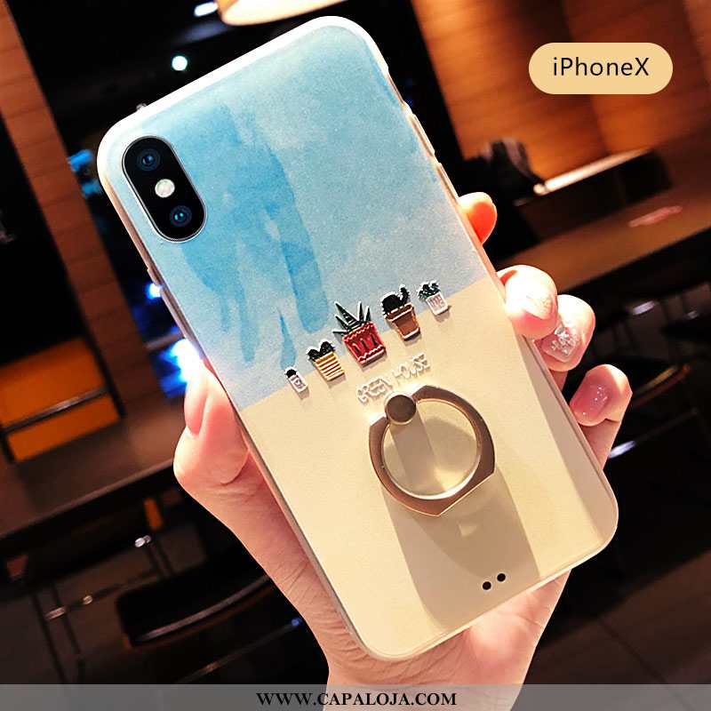 Capa iPhone X Protetoras Pequena Criativas Telemóvel Azul, Capas iPhone X Personalizada Baratos