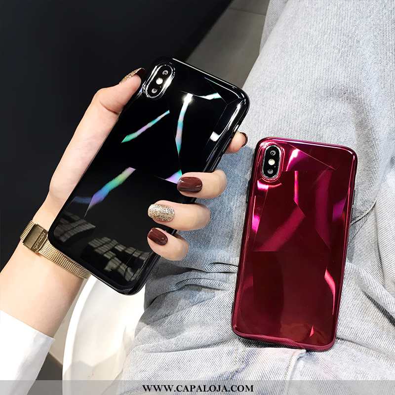 Capa iPhone X Protetoras Slim Gradiente Telemóvel Vermelho, Capas iPhone X Moda Barato