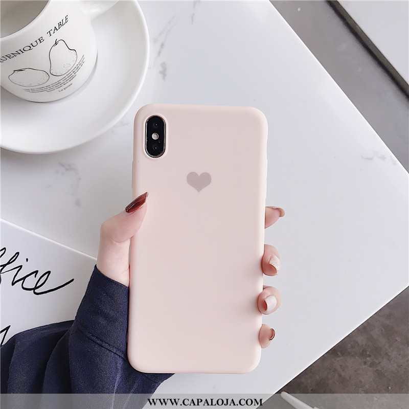 Capa iPhone X Protetoras Soft Coração Cases Azul, Capas iPhone X Silicone Online