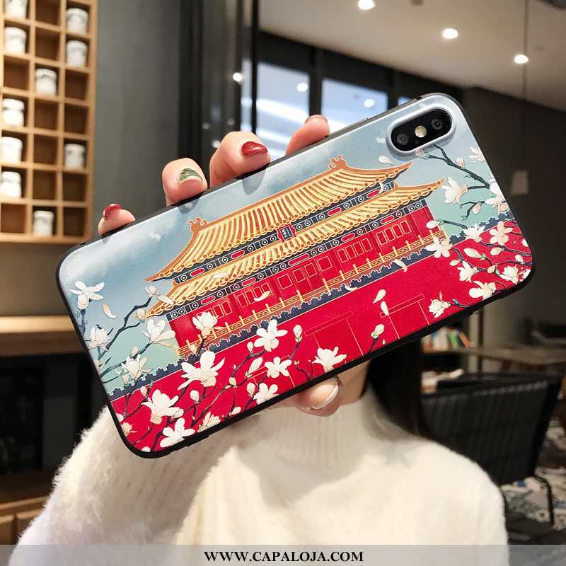 Capa iPhone X Silicone Capas Guindaste Feminino Vermelho, iPhone X Cordao Comprar