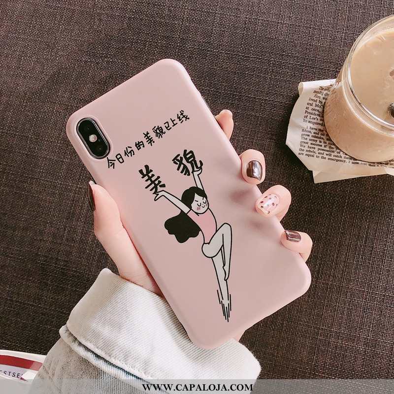 Capa iPhone X Silicone Telemóvel Tendencia Feminino Rosa, Capas iPhone X Personalizado Venda