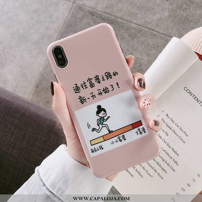 Capa iPhone X Silicone Telemóvel Tendencia Feminino Rosa, Capas iPhone X Personalizado Venda