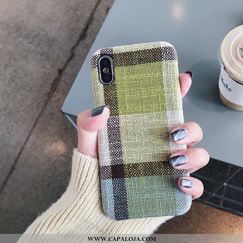 Capa iPhone X Soft Suede Cases Feminino Verde, Capas iPhone X Peluciada Barato