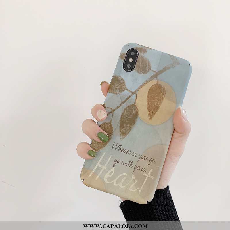 Capa iPhone X Vintage Masculino Personalizado Fosco Azul, Capas iPhone X Tendencia Baratas