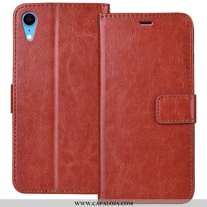 Capa iPhone Xr Couro Fio Capas Telemóvel Castanho, iPhone Xr Soft Venda