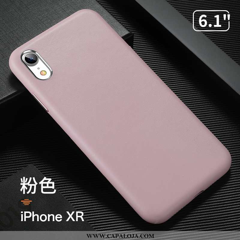 Capa iPhone Xr Criativas Bege Vermelha Personalizada, Capas iPhone Xr Couro Genuíno Comprar