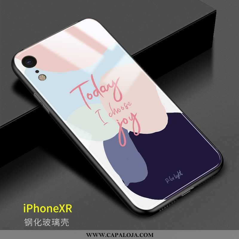 Capa iPhone Xr Personalizada Tendencia Vermelha Telemóvel Azul Escuro, Capas iPhone Xr Criativas Bar