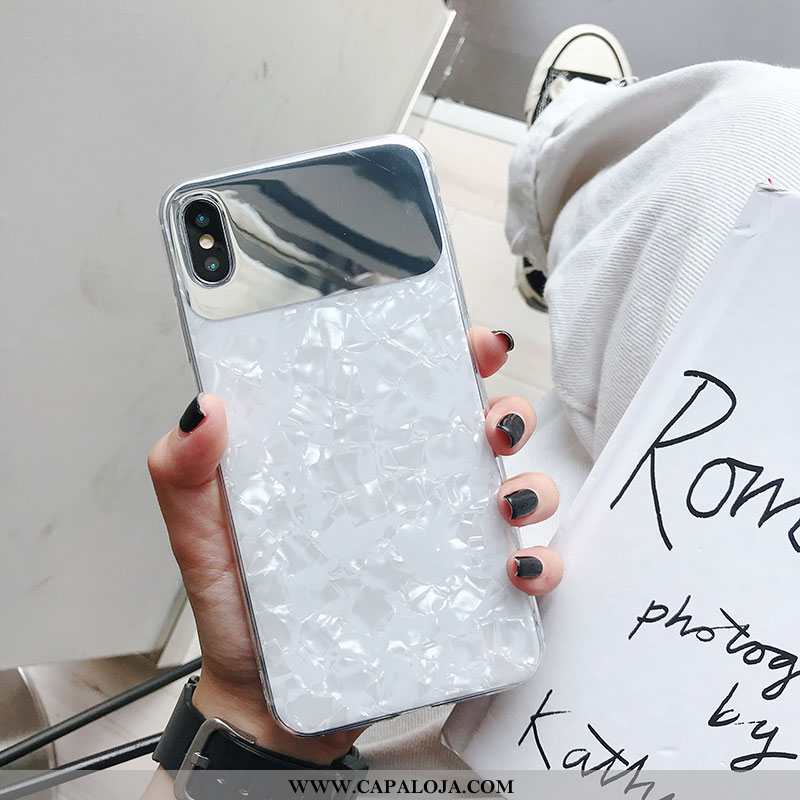 Capa iPhone Xs Branco Capas Feminino Telemóvel, iPhone Xs Concha Promoção