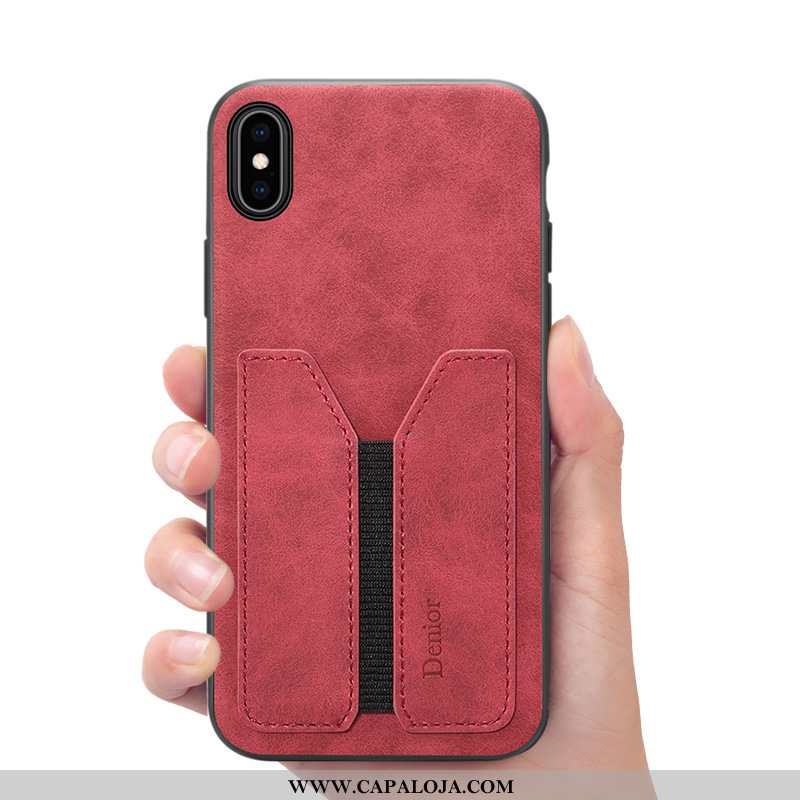 Capa iPhone Xs Carteira Telemóvel Capas Cinza, iPhone Xs Couro Barato