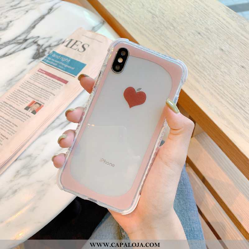 Capa iPhone Xs Clara Feminino Minimalista Capas Vermelho, iPhone Xs Tendencia Barato