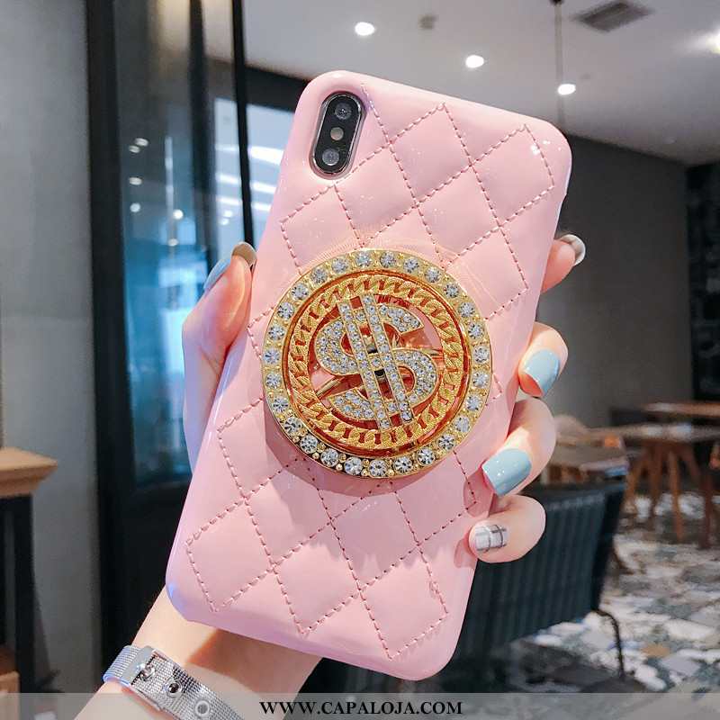 Capa iPhone Xs Couro Malha Capas Feminino Branco, iPhone Xs Protetoras Baratos