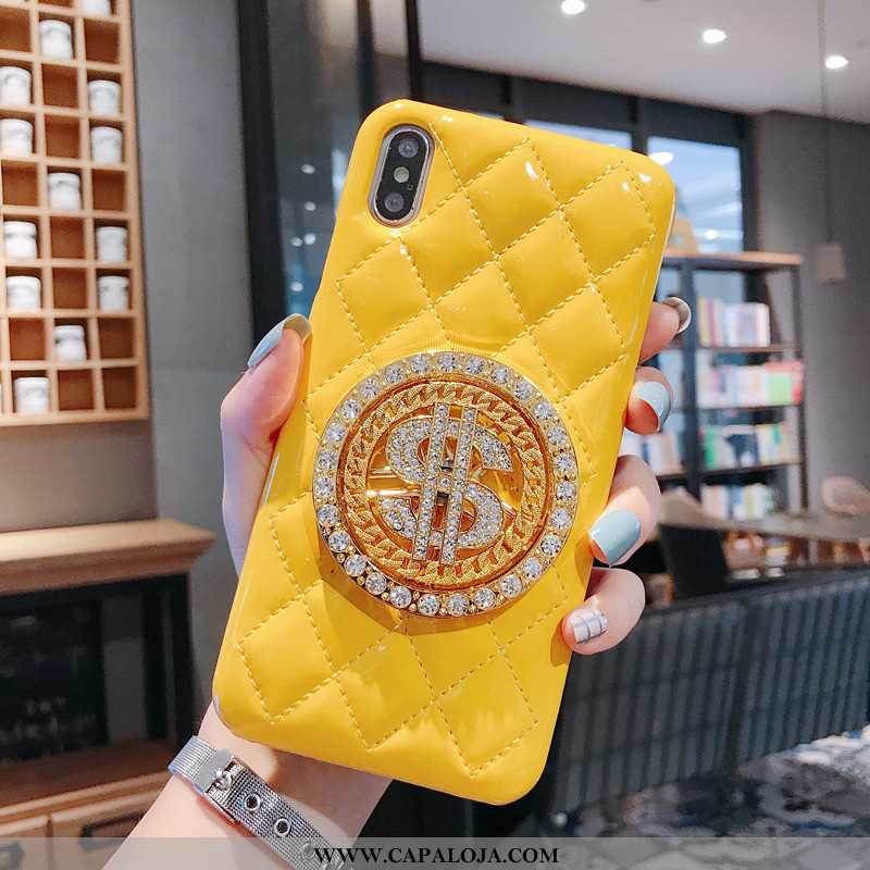 Capa iPhone Xs Couro Malha Capas Feminino Branco, iPhone Xs Protetoras Baratos