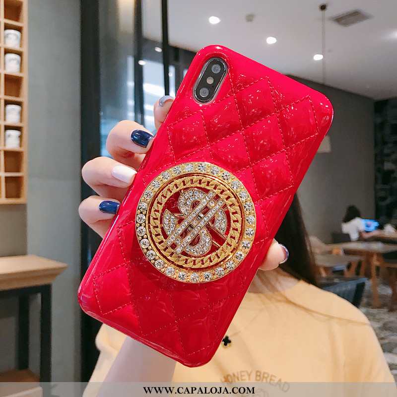 Capa iPhone Xs Couro Malha Capas Feminino Branco, iPhone Xs Protetoras Baratos